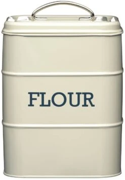 Living Nostalgia Flour Storage Tin Cream