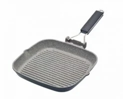 Masterclass Cast Aluminium Folding Handle Grill Pan 20cm