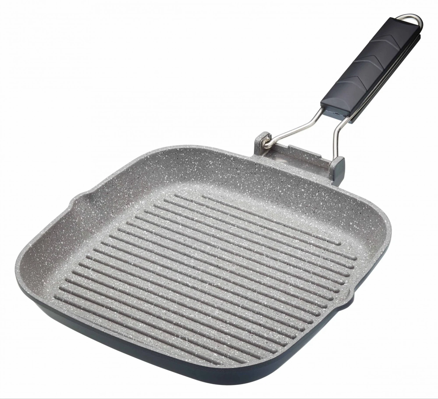 Masterclass Cast Aluminium Folding Handle Grill Pan 20cm 4 Masterclass Cast Aluminium Folding Handle Grill Pan 20cm - Image 2