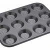Masterclass Crusty Bake Non-Stick Shallow 12 Hole Baking Pan 32x24cm -Homeware Shop 21175 20437