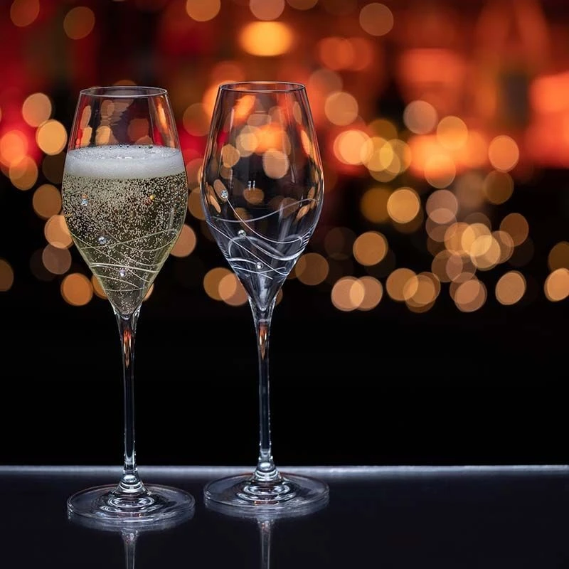 Dartington Glitz Prosecco Flute Glasses Pair 4 Dartington Glitz Prosecco Flute Glasses Pair - Image 2