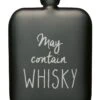 Barcraft Whisky Slogan Hip Flask Grey