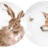 Wrendale Coupe Plates Set Of 2 Fox And Hare 16.5cm -Homeware Shop 28945 18447