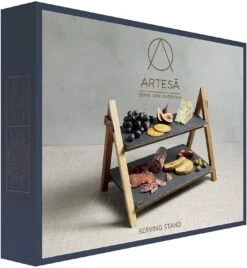 Artesa Two Tier Slate Serving Stand -Homeware Shop 35881 14739