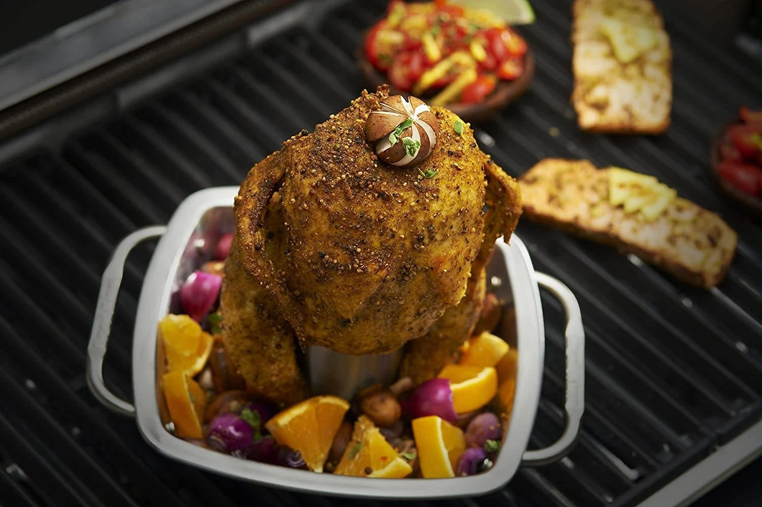 Broil King Stainless Steel Chicken Roaster & Pan 4 Broil King Stainless Steel Chicken Roaster & Pan - Image 2