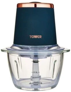 Tower T12058MNB Cavaletto Glass Mini Chopper - Midnight Blue