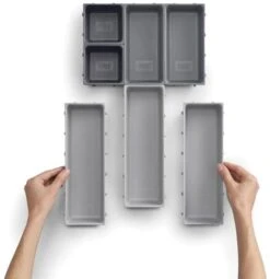 Joseph Joseph Blox 7 Piece Drawer Organiser Set - Grey -Homeware Shop 45348 4919