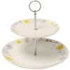 The English Tableware Company Pressed Flowers 2 Tier Cake Stand -Homeware Shop 45379 4865