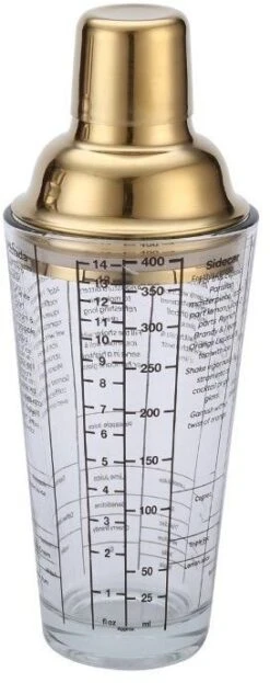 Taylors Eye Witness Glass Cocktail Shaker 400ml - Gold