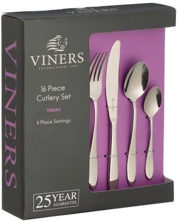 Viners Tabac 18/0 16 Piece Cutlery Set 3 Viners Tabac 18/0 16 Piece Cutlery Set
