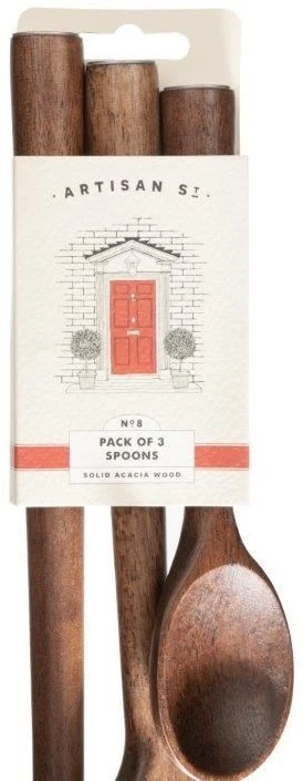 Artisan Street Wooden Spoons 3 Pack 3 Artisan Street Wooden Spoons 3 Pack
