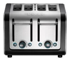 Dualit 4 Slot Architect Toaster - Black & Brushed Stainless Steel -Homeware Shop 48007 39102