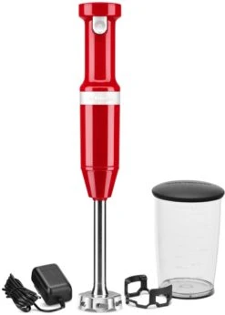 KitchenAid 5KHBBV53BER Cordless Hand Blender - Empire Red