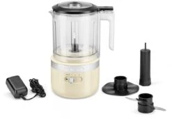 KitchenAid 5KFCB519BAC Cordless Food Chopper - Almond Cream