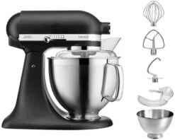 KitchenAid 5KSM185PSBBK 4.8L Stand Mixer - Cast Iron Black -Homeware Shop 48477 37883