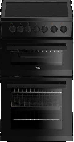 Beko EDVC503B 50cm Electric Double Oven With Ceramic Hob - Black
