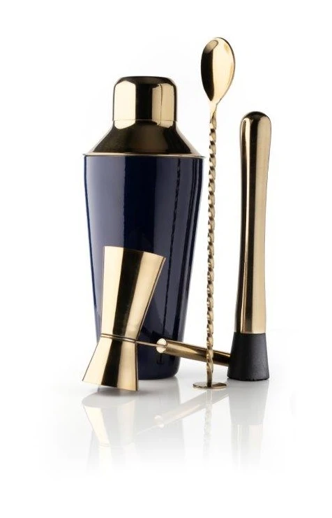 Taylors Eye Witness Taproom 4 Piece Cocktail Set Deco Blue & Gold 3 Taylors Eye Witness Taproom 4 Piece Cocktail Set Deco Blue & Gold