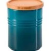Le Creuset Medium Storage Jar With Wood Lid Deep Teal 2 Le Creuset Medium Storage Jar With Wood Lid Deep Teal -Homeware Shop 49032 36407