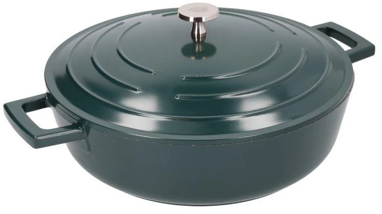 Masterclass Cast Aluminium Shallow Casserole Dish 28cm Green 3 Masterclass Cast Aluminium Shallow Casserole Dish 28cm Green