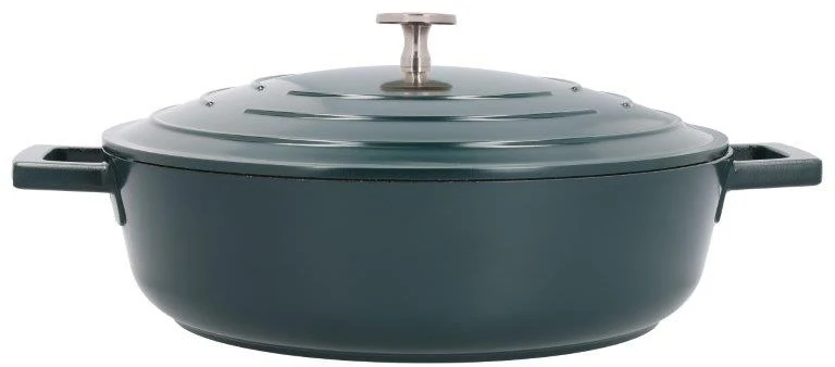 Masterclass Cast Aluminium Shallow Casserole Dish 28cm Green 4 Masterclass Cast Aluminium Shallow Casserole Dish 28cm Green - Image 2