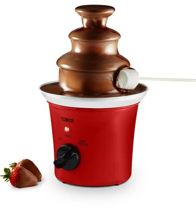 Tower T19043RD Chocolate Fountain - Red 3 Tower T19043RD Chocolate Fountain - Red