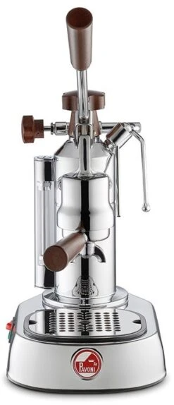 La Pavoni LPLELH01UK Europiccola Lusso Lever Coffee Machine Stainless Steel And Wood