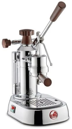 La Pavoni LPLELH01UK Europiccola Lusso Lever Coffee Machine Stainless Steel And Wood -Homeware Shop 50250 33411