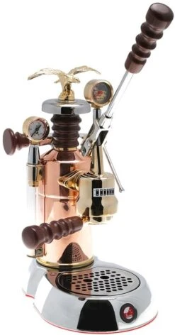 La Pavoni LPLESE01UK Esperto Edotto Lever Coffee Machine Stainless Steel, Brass, Copper And Wood