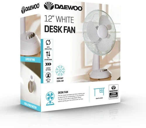 Daewoo COL1567GE 12-inch Desk Fan 5 Daewoo COL1567GE 12-inch Desk Fan - Image 3