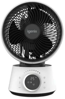 Igenix IGFD4009W 9-Inch Digital Turbo Air Circulator Fan - White
