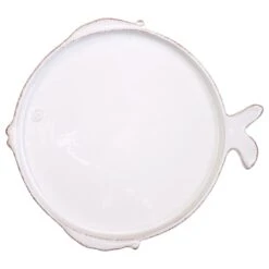 Melamine Lastra Fish White Dinner Plate