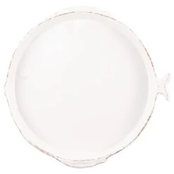 Melamine Lastra Fish White Round Platter