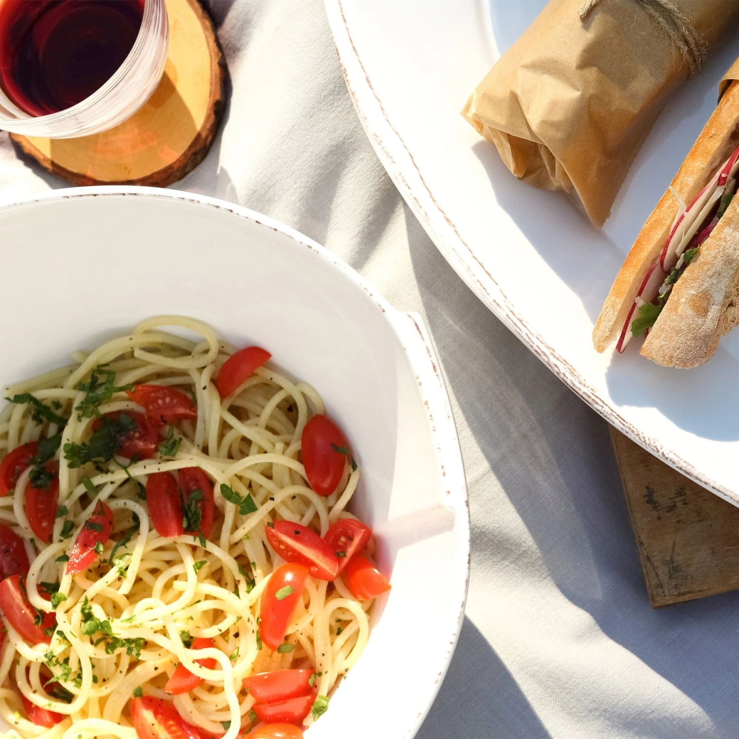 Melamine Lastra White Large Stacking Serving Bowl 4 Melamine Lastra White Large Stacking Serving Bowl - Image 2