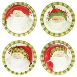 Old St. Nick Assorted Dinner Plates - Set Of 4