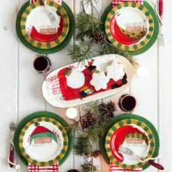 Old St. Nick Multicultural Round Salad Plate - Green Hat -Homeware Shop OSN 7802MCB 3 1800x1800