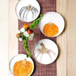 Pumpkins Salad Plate - Gray Medium Pumpkin -Homeware Shop PKN 9701D LSALT 5 1800x1800