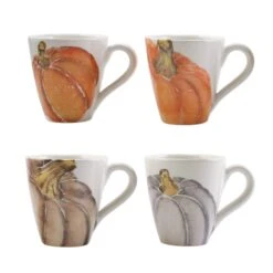 Pumpkins Assorted Mugs - Set Of 4
