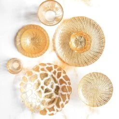 Rufolo Glass Gold Crocodile Service Plate/Charger -Homeware Shop RUF 5228 LSALT 1 1800x1800