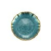 Baroque Glass Teal Cocktail Plate
