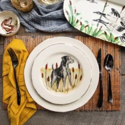 Wildlife Black Hunting Dog Salad Plate -Homeware Shop WDL 7801BL 3 1800x1800